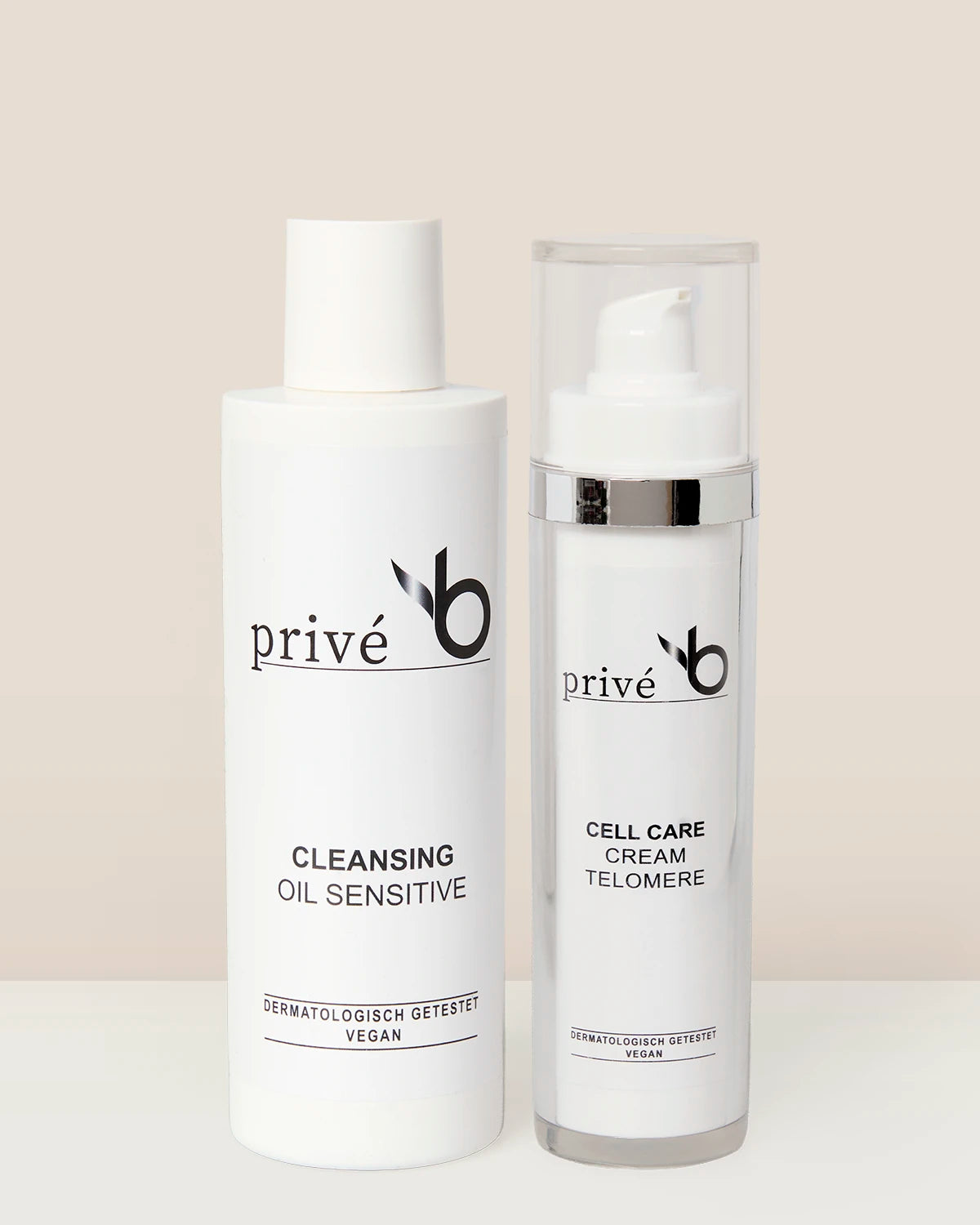 privé b Set - Cleansing Oil Sensitive &amp; Cell Care Cream Telomere